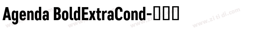 Agenda BoldExtraCond字体转换
